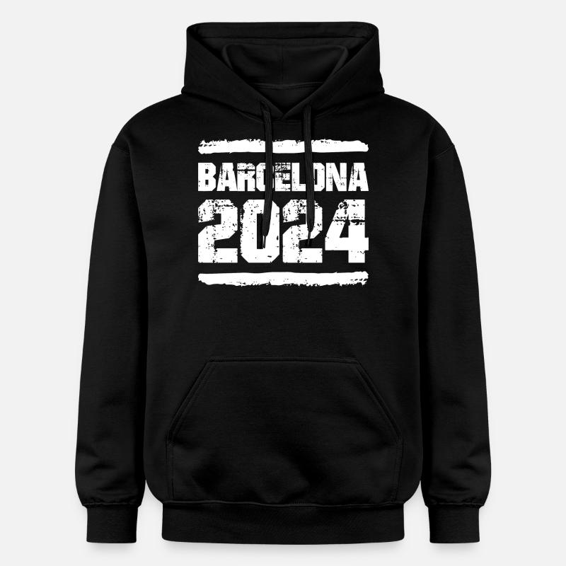 L’équipe de Barcelone 2024 - Sweat à capuche Softstyle® Gildan Unisexe - noir