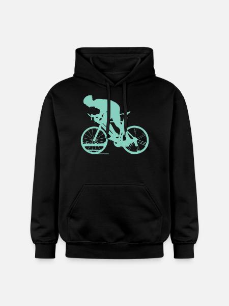 Cycling - Turquoise - Gildan Unisex Softstyle® Midweight Hoodie - black