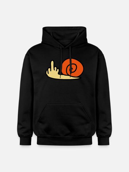 fuck_off_snail - Gildan Unisex Softstyle® Midweight Hoodie - Schwarz