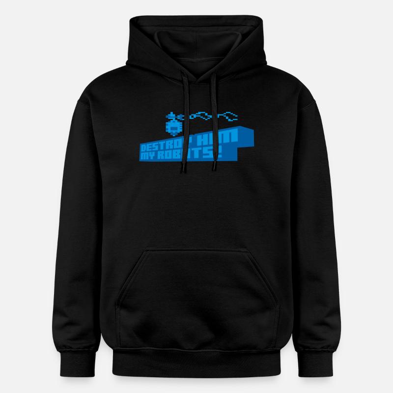 Le détruire mes robots! - Sweat à capuche Softstyle® Gildan Unisexe - noir