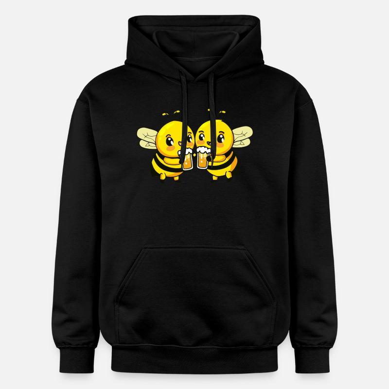 Bee Beer Alcool Drôle - Sweat à capuche Softstyle® Gildan Unisexe - noir