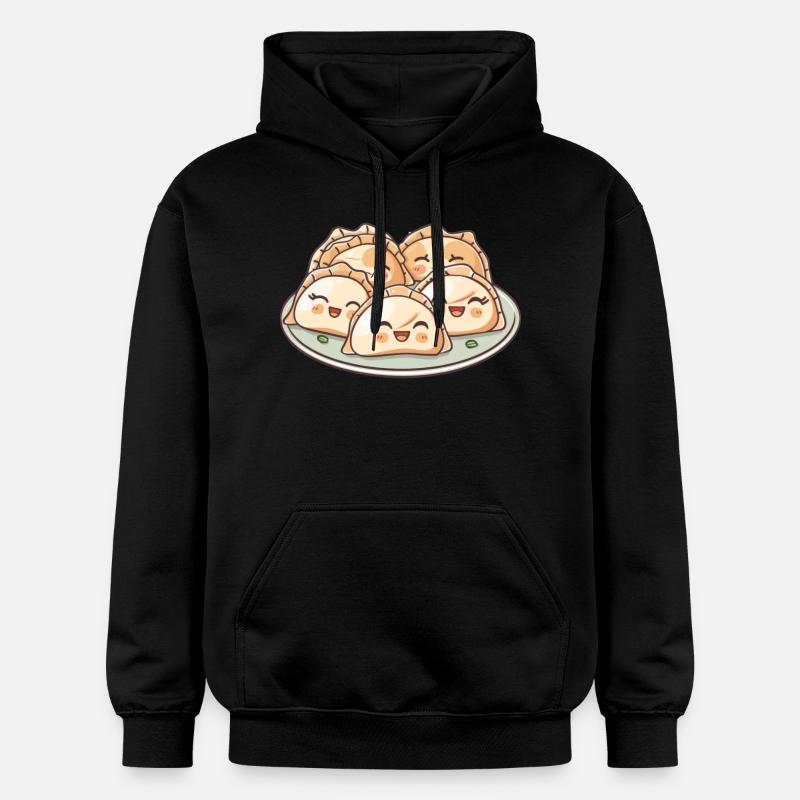 Bande dessinée mignonne de Maultaschen - Sweat à capuche Softstyle® Gildan Unisexe - noir
