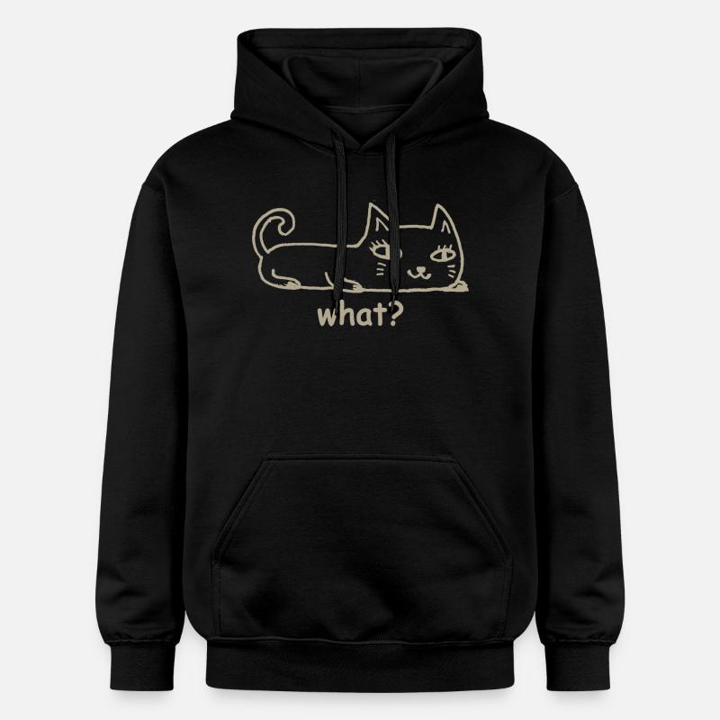 Chat Quoi ? - Sweat à capuche Softstyle® Gildan Unisexe - noir