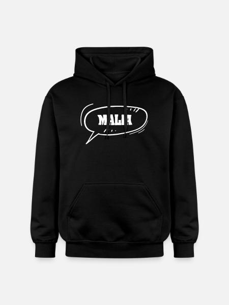 First name Malia - Gildan Unisex Softstyle® Midweight Hoodie - black