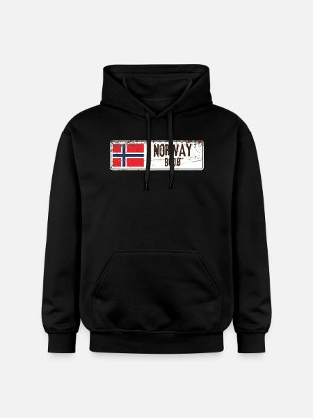 Bodø Norway Flag - Gildan Unisex Softstyle® Midweight Hoodie - black