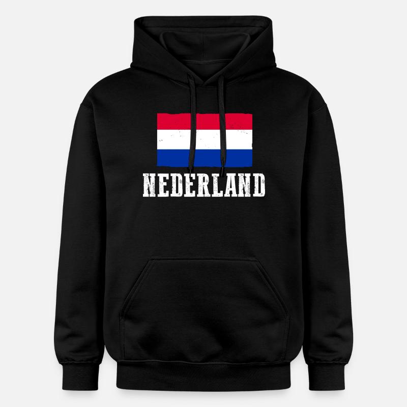 Pays-Bas Pays-Bas - Sweat à capuche Softstyle® Gildan Unisexe - noir