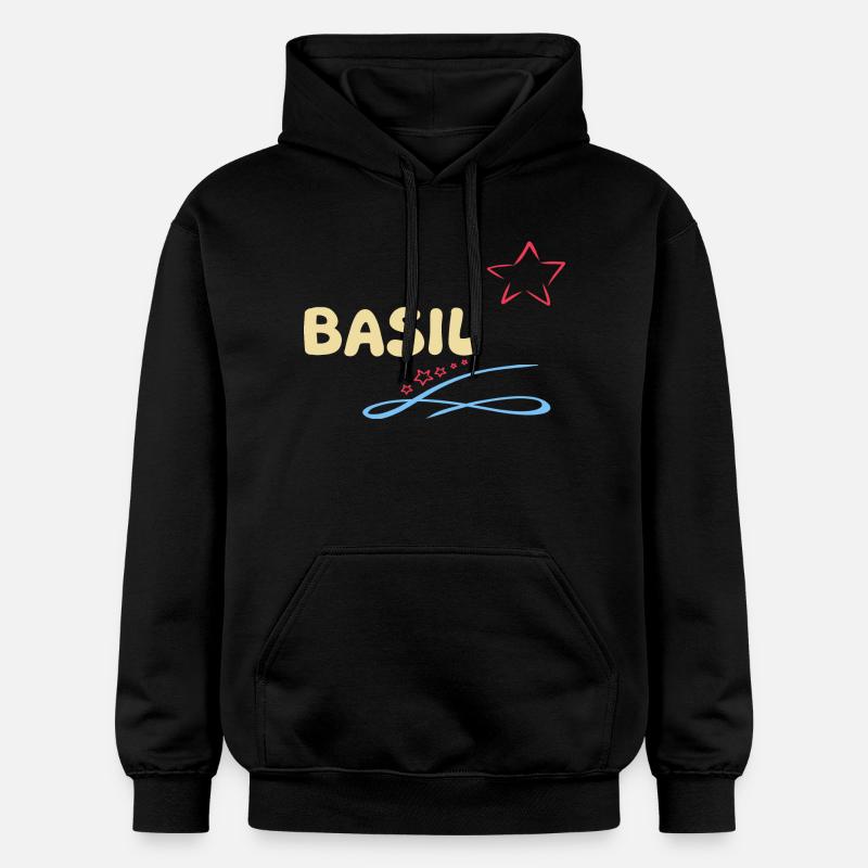 Geschenk Basil - Gildan Unisex Softstyle® Midweight Hoodie - Schwarz