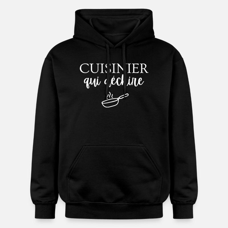 cuisinier qui déchire - Sweat à capuche Softstyle® Gildan Unisexe - noir