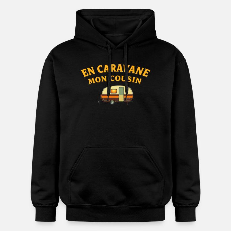 En caravane, Mon cousin - Sweat à capuche Softstyle® Gildan Unisexe - noir