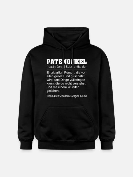 Lustige Patenonkel Definition Geschenkidee - Gildan Unisex Softstyle® Midweight Hoodie - Schwarz