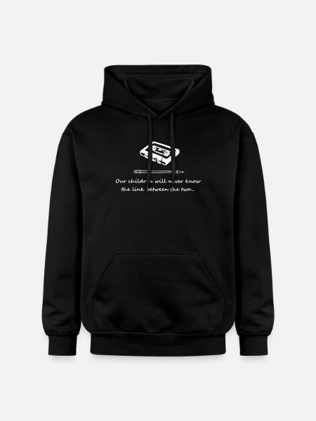 Tape Link White - Gildan Unisex Softstyle® Midweight Hoodie - black