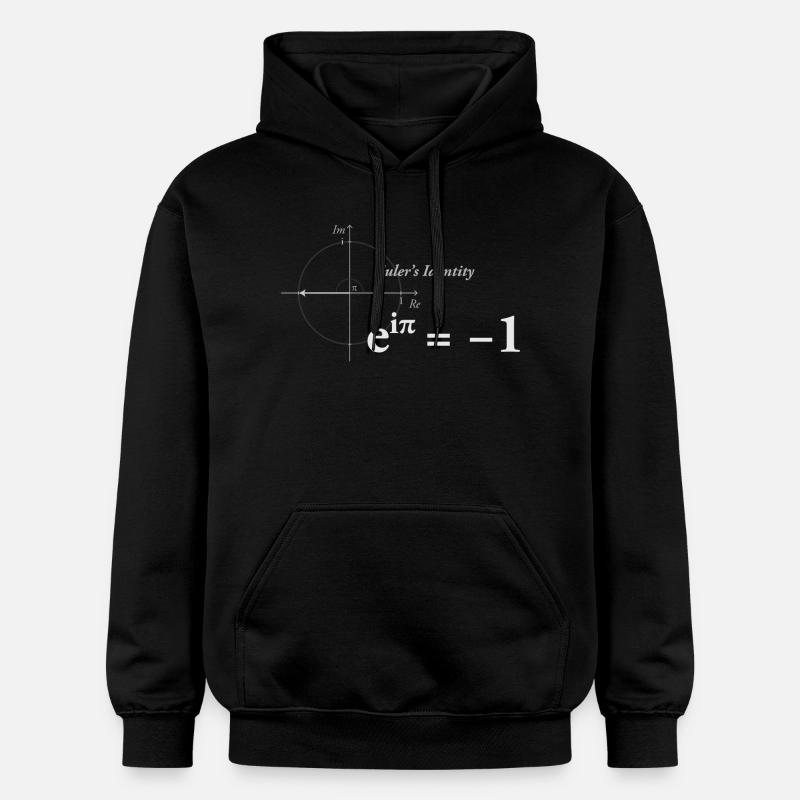 Euler identité mathématiques clair - Sweat à capuche Softstyle® Gildan Unisexe - noir