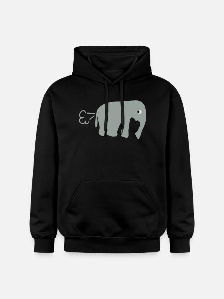 elephant_fart - Gildan Unisex Softstyle® Midweight Hoodie - black