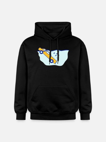 Diving Car - Gildan Unisex Softstyle® Midweight Hoodie - Schwarz