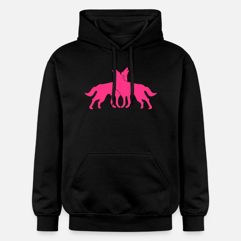 2 Wolf Dogs - Sweat à capuche Softstyle® Gildan Unisexe - noir