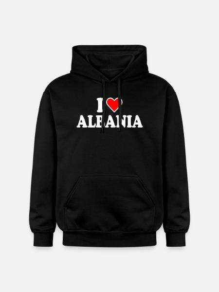 albania - Gildan Unisex Softstyle® Midweight Hoodie - black