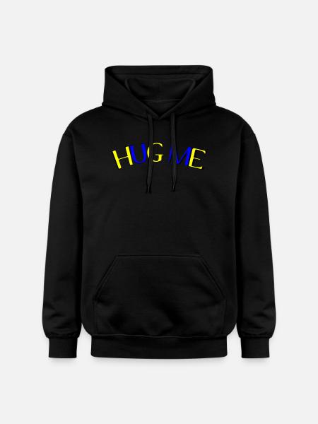 hug me - Gildan Unisex Softstyle® Midweight Hoodie - black