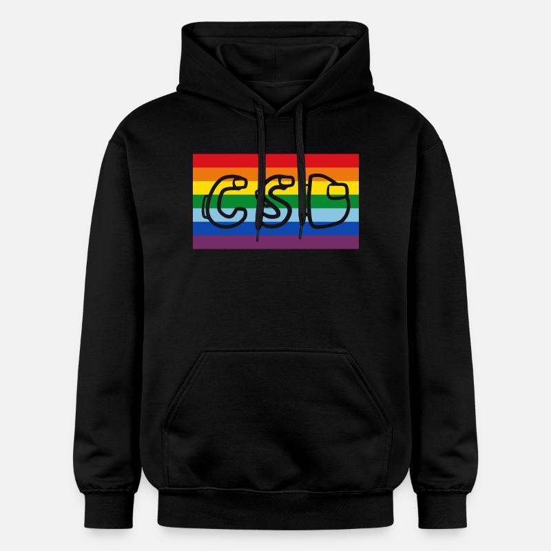 Rainbow Banner CSD - Sweat à capuche Softstyle® Gildan Unisexe - noir