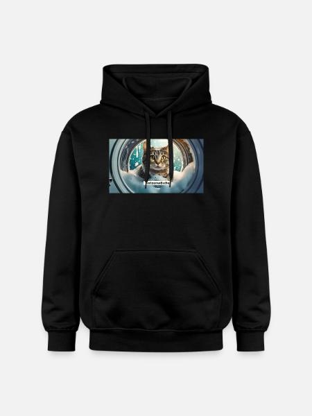 Pun ambiguous german expression – Katzenwäsche - Gildan Unisex Softstyle® Midweight Hoodie - black