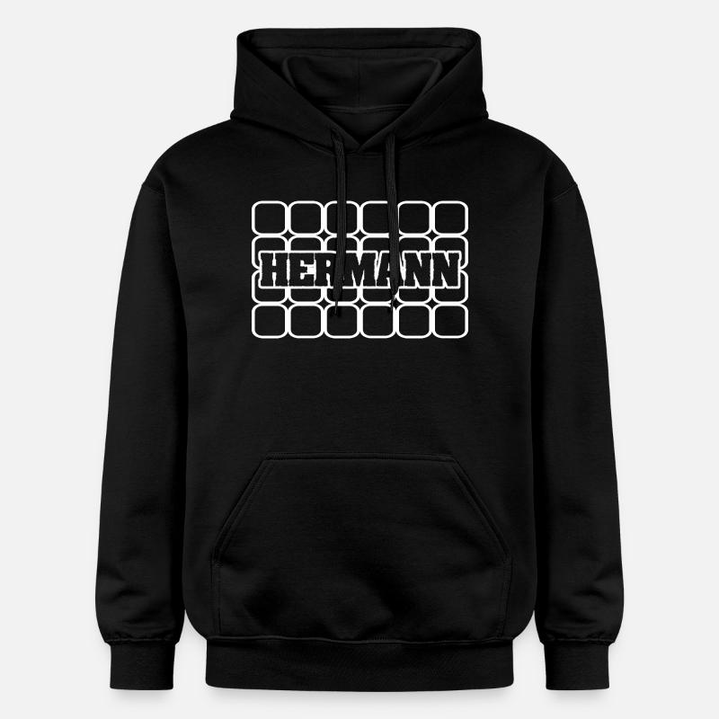 Nom homme Hermann - Sweat à capuche Softstyle® Gildan Unisexe - noir