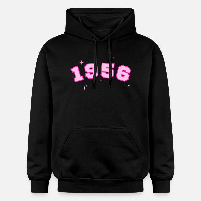 1956 rose étoile - Sweat à capuche Softstyle® Gildan Unisexe - noir