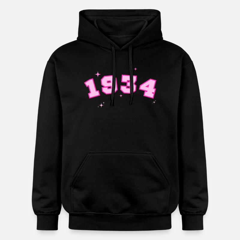 1934 rose étoile - Sweat à capuche Softstyle® Gildan Unisexe - noir