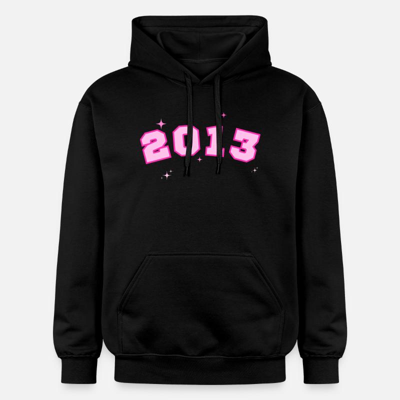 2013 rose étoile - Sweat à capuche Softstyle® Gildan Unisexe - noir