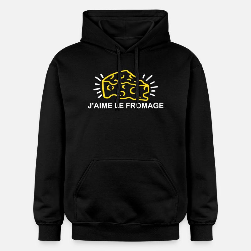 J'aime le fromage - Sweat à capuche Softstyle® Gildan Unisexe - noir