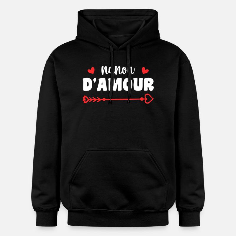 nanou d'amour - Sweat à capuche Softstyle® Gildan Unisexe - noir