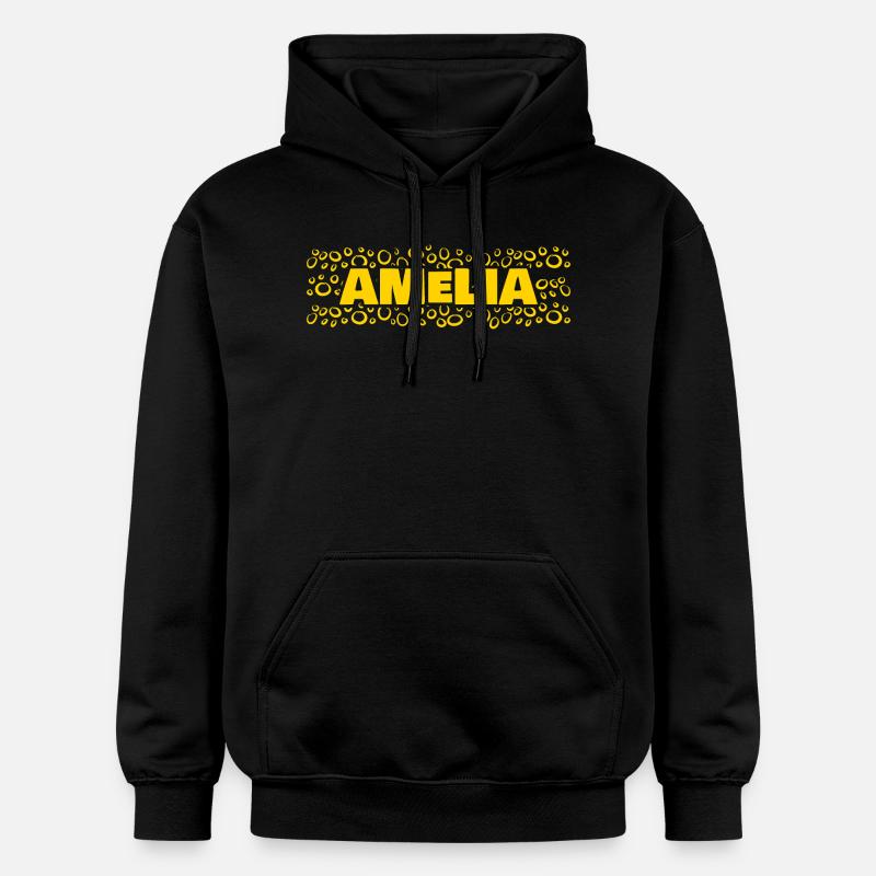 Prénom Amelia - Sweat à capuche Softstyle® Gildan Unisexe - noir