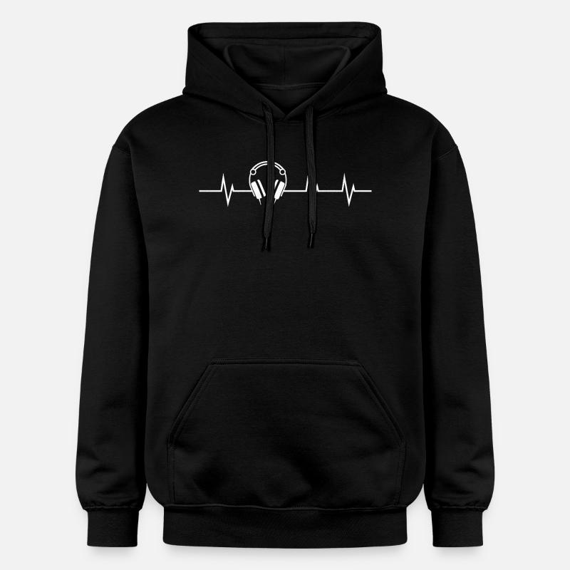 Pulsation et casque - Sweat à capuche Softstyle® Gildan Unisexe - noir