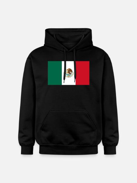 Mexiko, Fahne, Flagge, Mexico - Gildan Unisex Softstyle® Midweight Hoodie - Schwarz