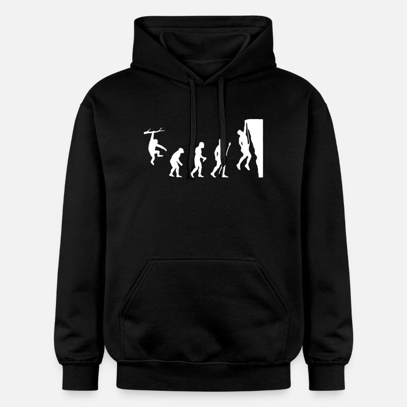 Klettern Evolution Shirt - Gildan Unisex Softstyle® Midweight Hoodie - Schwarz