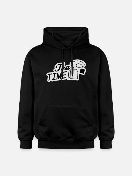 tea_time__f2 - Gildan Unisex Softstyle® Midweight Hoodie - black