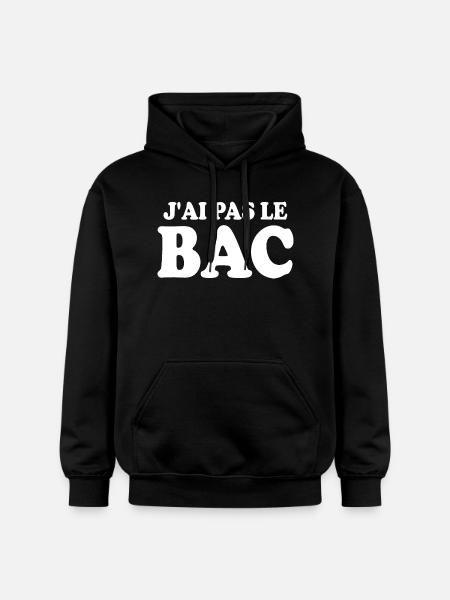 j'ai pas le bac - Sweat à capuche Softstyle® Gildan Unisexe - noir