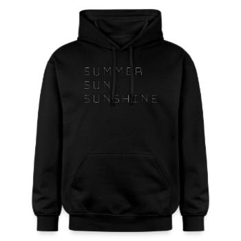 Summer Sun Sunshine Sommer Sonne Sonnenschein - Gildan Unisex Softstyle® Midweight Hoodie - Schwarz - Vorne - Marisol (170cm) & Nik (191cm)