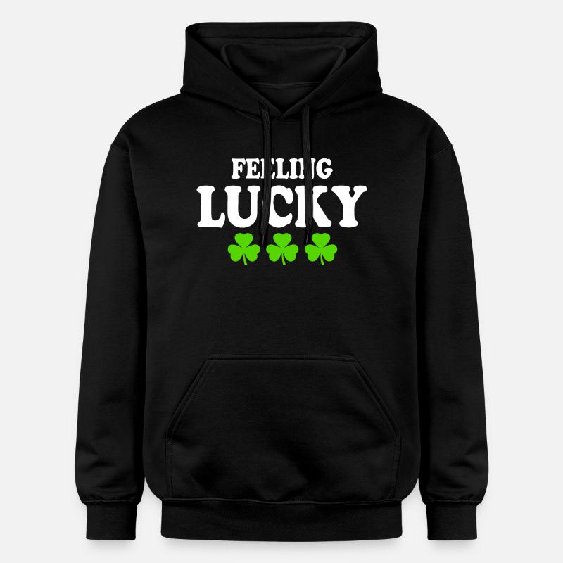 feeling lucky - Sweat à capuche Softstyle® Gildan Unisexe - noir