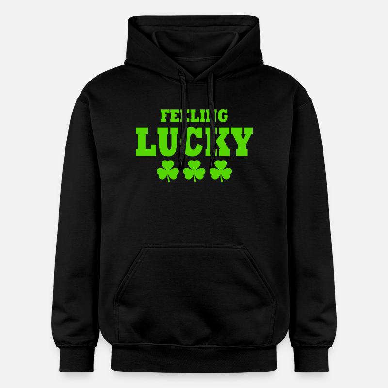 feeling lucky - Sweat à capuche Softstyle® Gildan Unisexe - noir