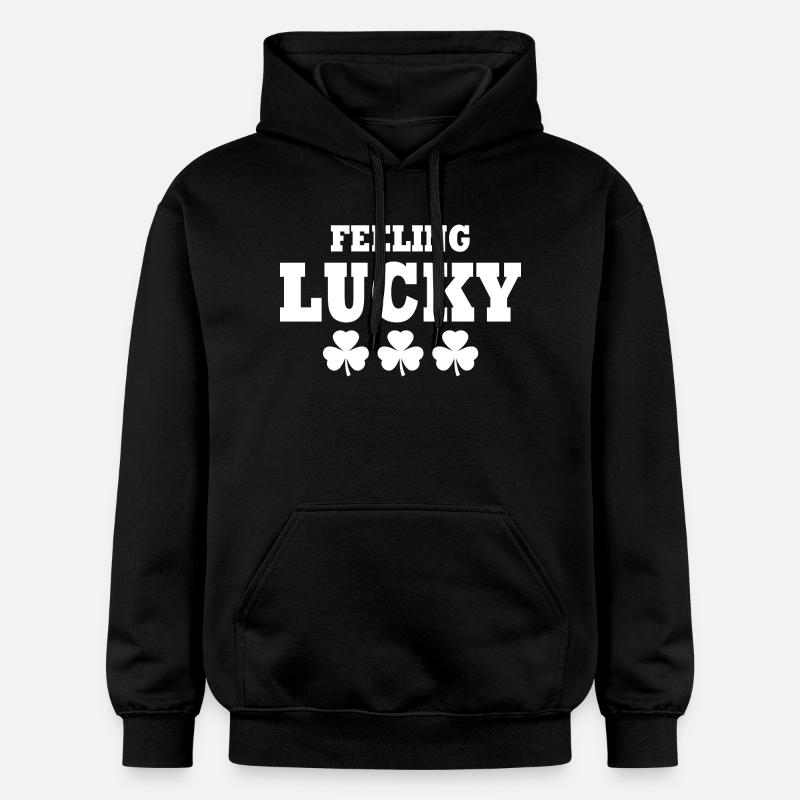 feeling lucky - Sweat à capuche Softstyle® Gildan Unisexe - noir