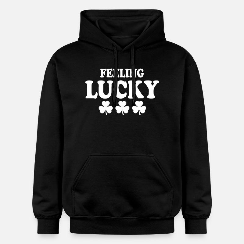 feeling lucky - Sweat à capuche Softstyle® Gildan Unisexe - noir