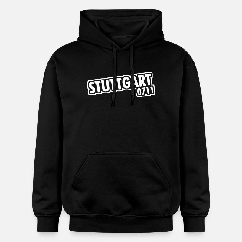 Stuttgart - 0711 - Indicatif régional - Bade-Wurtemberg - Sweat à capuche Softstyle® Gildan Unisexe - noir