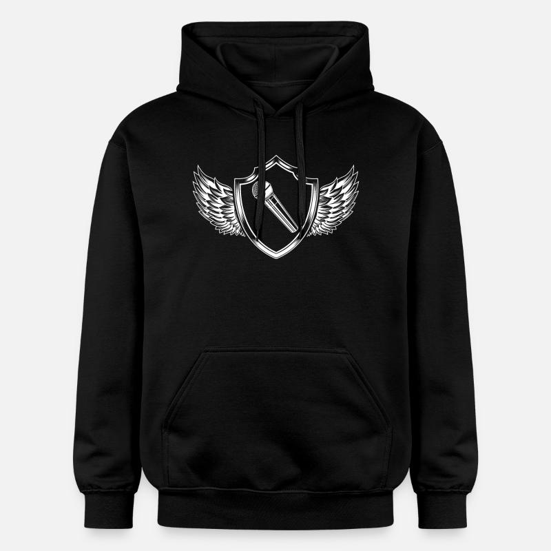 Armoiries du microphone - Sweat à capuche Softstyle® Gildan Unisexe - noir
