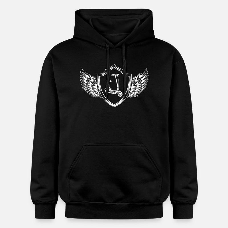 E-roller Schild E Scooter - Gildan Unisex Softstyle® Midweight Hoodie - Schwarz
