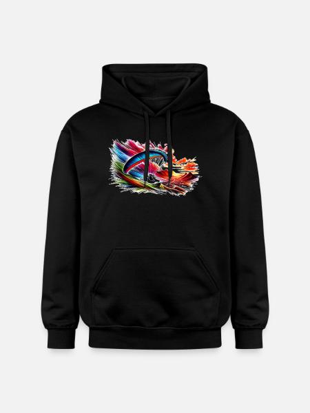Paraglider - Gildan Unisex Softstyle® Midweight Hoodie - black