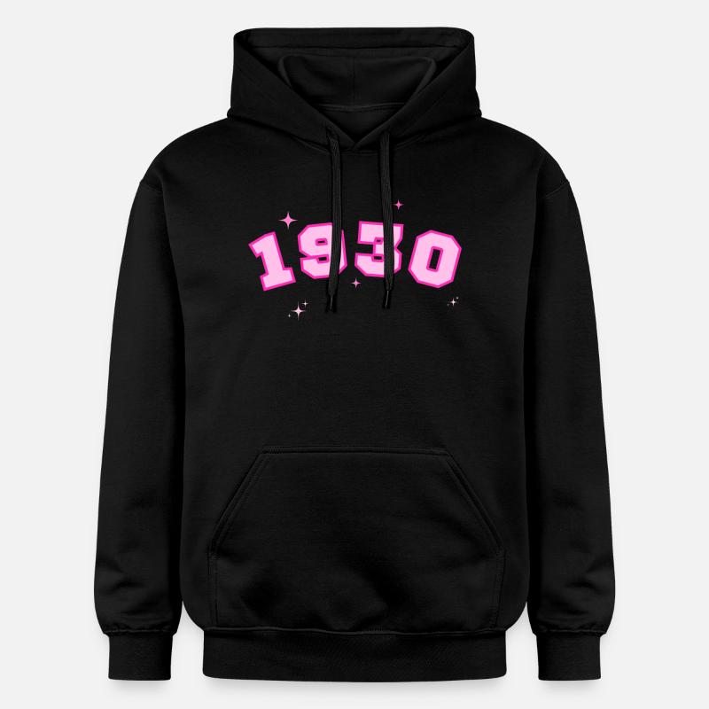 1930 rose étoile - Sweat à capuche Softstyle® Gildan Unisexe - noir