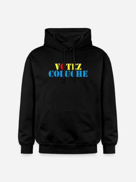 Votez Coluche 01 - Sweat à capuche Softstyle® Gildan Unisexe - noir