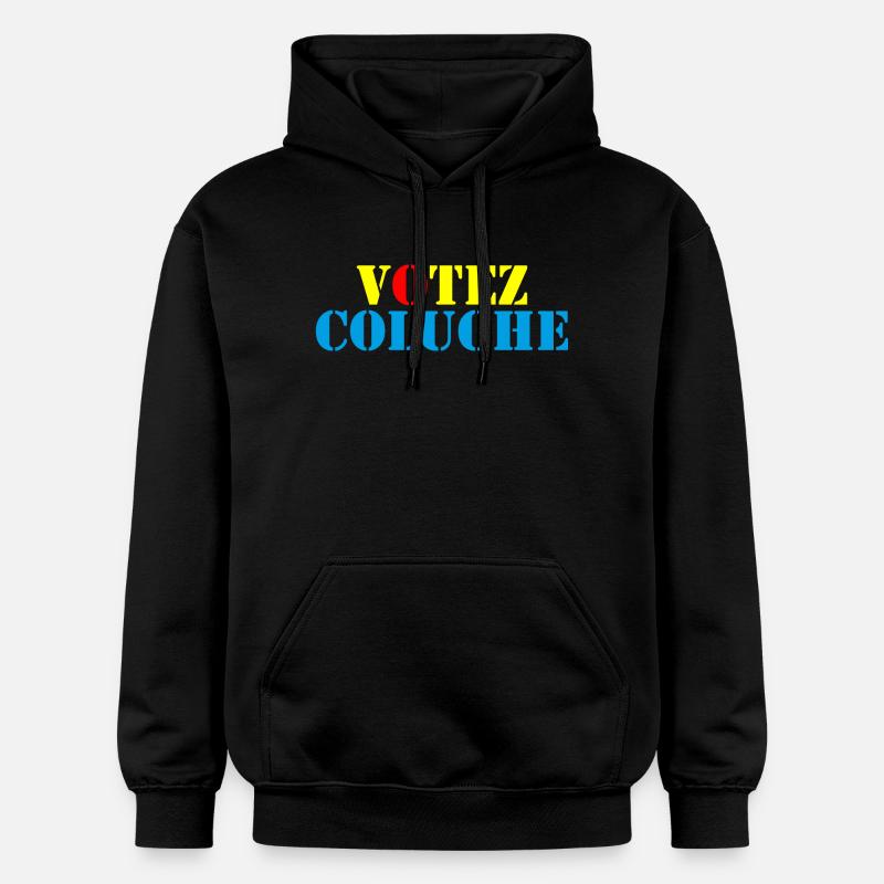 Votez Coluche 01 - Sweat à capuche Softstyle® Gildan Unisexe - noir