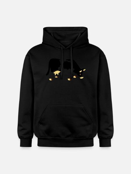 Kuh mit Löchern - Gildan Unisex Softstyle® Midweight Hoodie - Schwarz