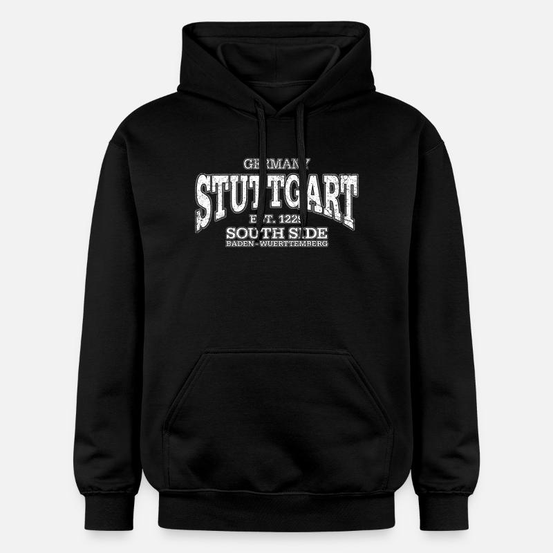 Stuttgart (à l'ancienne blanc) - Sweat à capuche Softstyle® Gildan Unisexe - noir