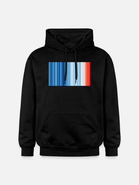Climate Change - Show your stripes - Gildan Unisex Softstyle® Midweight Hoodie - black